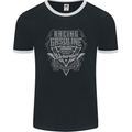 Racing Gasoline Motorbike Motorcycle Mens Ringer T-Shirt FotL Black/White