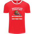 Weekend Forecast Motorbikes Mens Ringer T-Shirt FotL Red/White