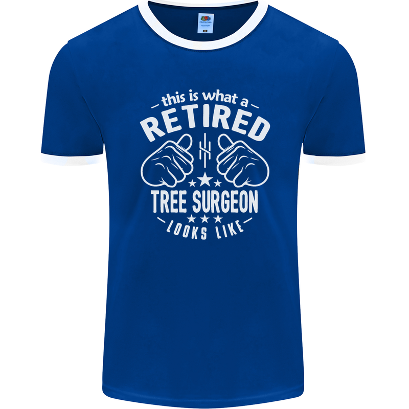 A Retired Tree Surgeon Looks Like Mens Ringer T-Shirt FotL Royal Blue/White