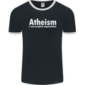 Atheism a Non Profit Organisation Atheist Mens Ringer T-Shirt FotL Black/White