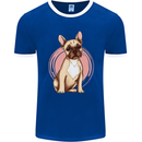 French Bulldog Mens Ringer T-Shirt FotL Royal Blue/White
