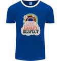 LGBT Love Equality Respect Gay Pride Day Mens Ringer T-Shirt FotL Royal Blue/White