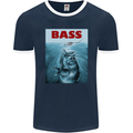 Bass Fishing Parody Fuuny Fisherman Mens Ringer T-Shirt FotL Navy Blue/White