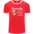 Druncle Like a Normal Uncle's Day Funny Mens Ringer T-Shirt FotL Red/White
