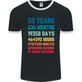 53rd Birthday 53 Year Old Mens Ringer T-Shirt FotL Black/White