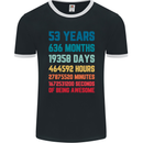 53rd Birthday 53 Year Old Mens Ringer T-Shirt FotL Black/White