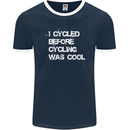 I Cycled Before Cycling was Cool Cycling Mens Ringer T-Shirt FotL Navy Blue/White