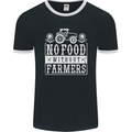 No Food Without Farming Farmers Mens Ringer T-Shirt FotL Black/White