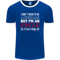 I Don't Mean to Be but I'm an Uncle's Day Mens Ringer T-Shirt FotL Royal Blue/White