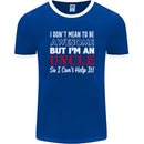 I Don't Mean to Be but I'm an Uncle's Day Mens Ringer T-Shirt FotL Royal Blue/White
