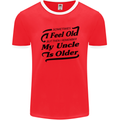 My Uncle is Older 30th 40th 50th Birthday Mens Ringer T-Shirt FotL Red/White