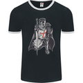 A Nights Templar St. George's Day England Mens Ringer T-Shirt FotL Black/White