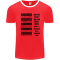 Dream Like Black Lives Matter History Month Mens White Ringer T-Shirt Red/White