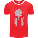Gym Spartan Helmet Bodybuilding Fitness Mens Ringer T-Shirt FotL Red/White