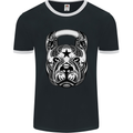 Pitbull Kettlebell Gym Training Top Workout Mens Ringer T-Shirt FotL Black/White