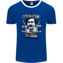 Pablo Escobar Crime Pays Mens Ringer T-Shirt FotL Royal Blue/White