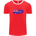 Happy Australia National Day Flag Mens Ringer T-Shirt FotL Red/White