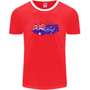Happy Australia National Day Flag Mens Ringer T-Shirt FotL Red/White