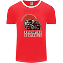 Adventure Is Calling 4X4 Off Roading Road Mens Ringer T-Shirt FotL Red/White