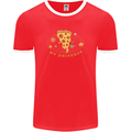 My Pizza Universe Funny Food Diet Mens Ringer T-Shirt FotL Red/White