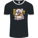 Ramen Lucky Cat Mens Ringer T-Shirt FotL Black/White