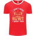 I Don't Wear Bows I Shoot Them Archery Mens Ringer T-Shirt FotL Red/White