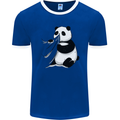 A Funny Panda Bear Mens Ringer T-Shirt FotL Royal Blue/White