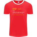 Dad Definition Funny Fathers Day Daddy Mens Ringer T-Shirt FotL Red/White