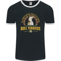 A Bull Terrier Dog Mens Ringer T-Shirt FotL Black/White