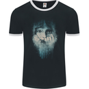 Abstract Art Woman Mens Ringer T-Shirt FotL Black/White