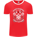 Respect Earned Motorbike Motorcycle Biker Mens Ringer T-Shirt FotL Red/White