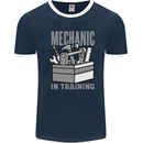 Funny Mechanic in Training Mens Ringer T-Shirt FotL Navy Blue/White