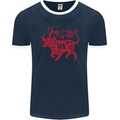 Chinese Zodiac Shengxiao Year of the Ox Mens Ringer T-Shirt FotL Navy Blue/White