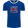 If This Flag Offends You Union Jack Britain Mens Ringer T-Shirt FotL Royal Blue/White