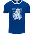 I Love Winter Anime Japanese Text Mens Ringer T-Shirt FotL Royal Blue/White