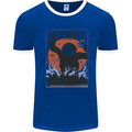 Slothzilla Funny Sloth Parody Mens Ringer T-Shirt Royal Blue/White