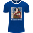 Snaccident Funny Diet  Junk FoodWeight Loss Mens Ringer T-Shirt FotL Royal Blue/White