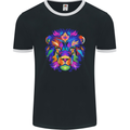 A Colourful Lion Mens Ringer T-Shirt FotL Black/White