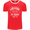 An Awesome Civil Engineer Looks Like Mens Ringer T-Shirt FotL Red/White