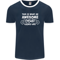 This Is What An Awesome Cyclist Cyclist Mens Ringer T-Shirt FotL Navy Blue/White