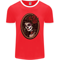 Day of the Dead La Catrina DOTD Sugar Skull Mens Ringer T-Shirt FotL Red/White