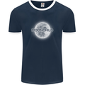 Moonchild Cancer Zodiac Mens Ringer T-Shirt FotL Navy Blue/White