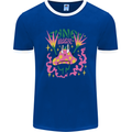Fungi Magic Mushrooms Trippy LSD Mens Ringer T-Shirt FotL Royal Blue/White