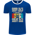 Good DJs Aren't Cheap Funny DJing Mens Ringer T-Shirt FotL Royal Blue/White