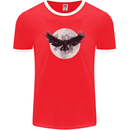 Raven Moon Vikings Mens Ringer T-Shirt FotL Red/White