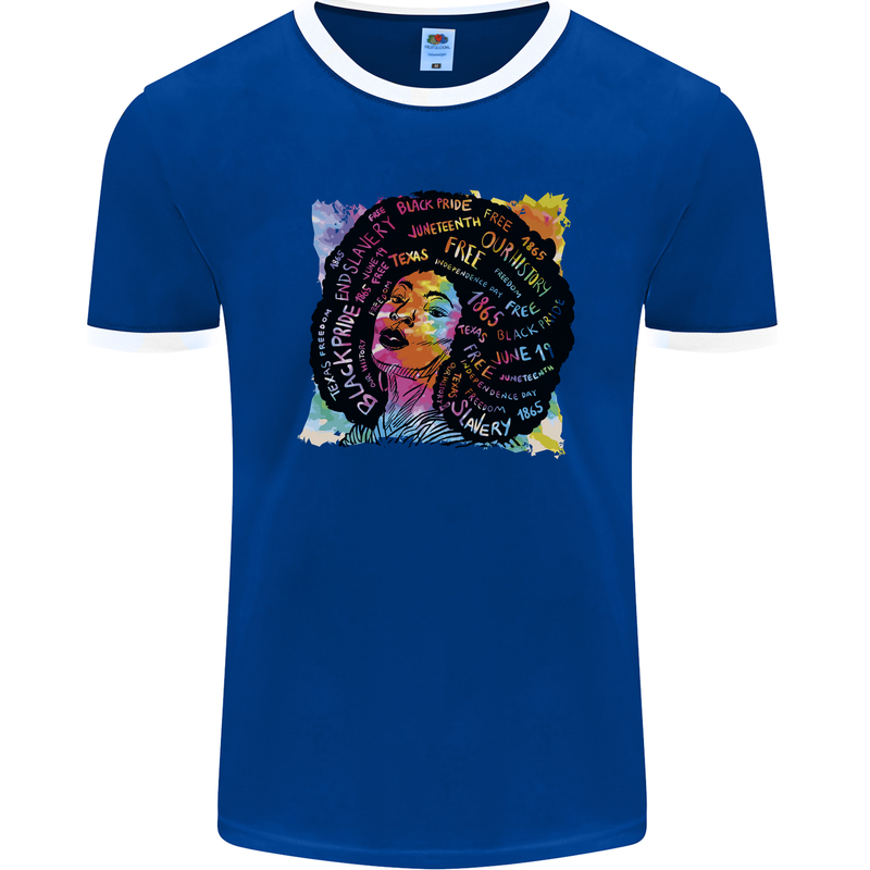 Fathers Day Gaming Mens Ringer T-Shirt FotL Royal Blue/White