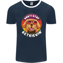 Don't Stop Retrieving Funny Golden Retiever Mens Ringer T-Shirt FotL Navy Blue/White