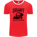 I'm Not Always Grumpy Motorbike Biker Funny Mens Ringer T-Shirt FotL Red/White