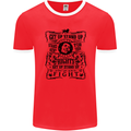 Get up Stand up Reggae Music Mens Ringer T-Shirt FotL Red/White