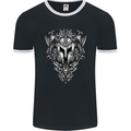 Viking Helmet Valhalla Gym Training Top Mens Ringer T-Shirt FotL Black/White